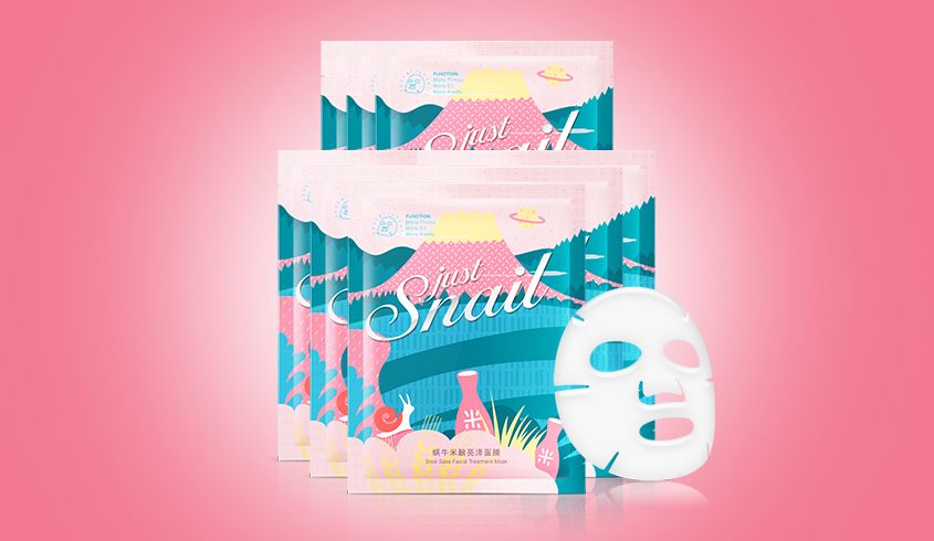 美麗加芬 Just Snail 蝸牛米釀系列面膜包裝設計-上海包裝設計公司1