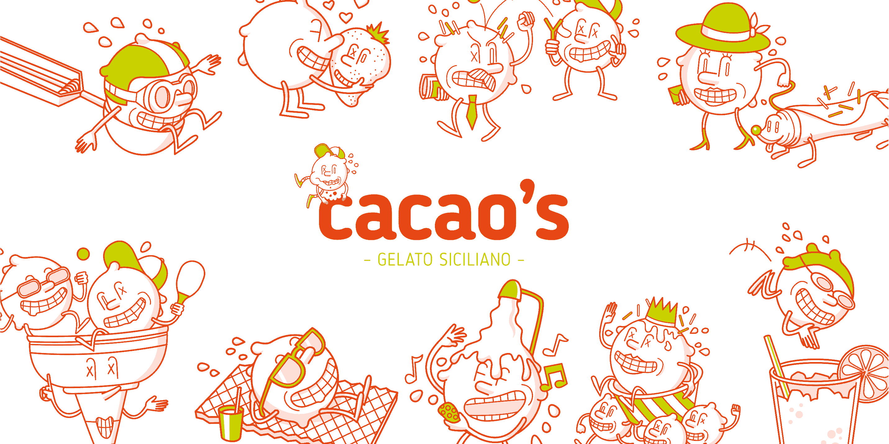 可愛漫畫風(fēng)格 Cacao’s 冰淇淋店甜品店品牌形象設(shè)計(jì)-上海品牌形象設(shè)計(jì)公司1