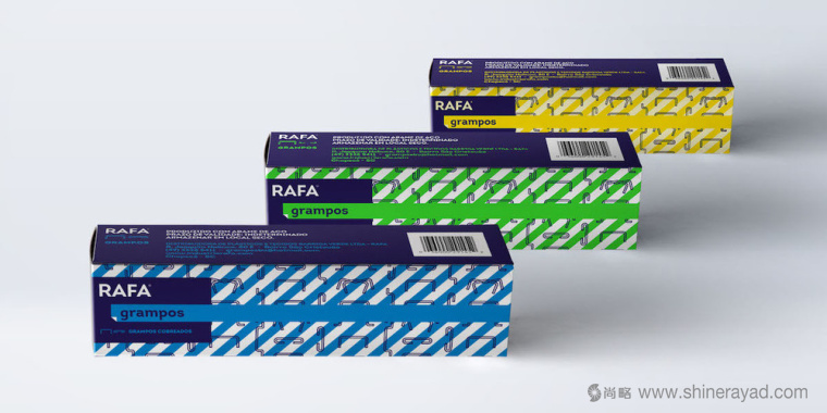 色條風格 RAFA 辦公用品包裝設計-上海包裝設計公司設計欣賞1
