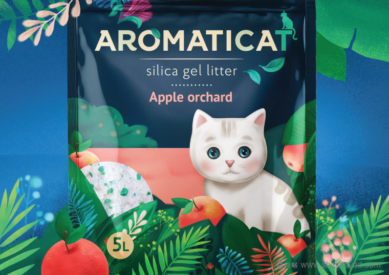 上海包裝設計公司設計欣賞AROMATICAT寵物貓貓砂包裝設計2