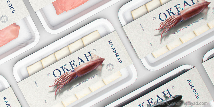 活魚插畫風格 okeah 海鮮產品包裝設計-上海包裝設計公司設計欣賞1