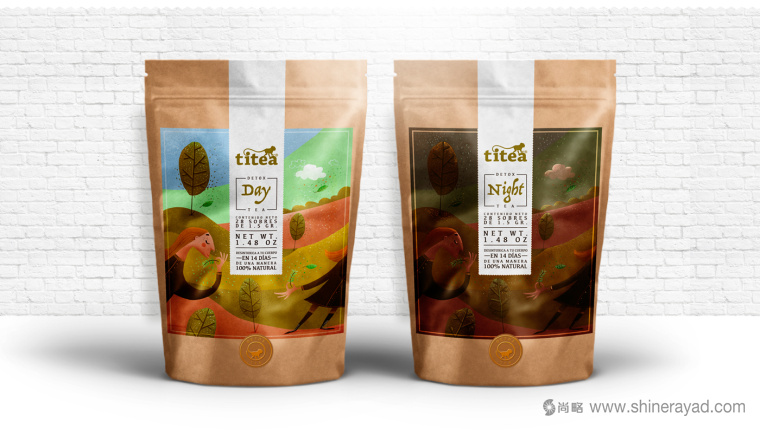 TITEA 伶猴品牌茶葉包裝設計插畫設計-上海包裝設計公司2