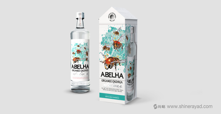 Abelha 有機(jī)甘蔗酒禮盒包裝設(shè)計蜜蜂插畫設(shè)計-上海包裝設(shè)計公司3