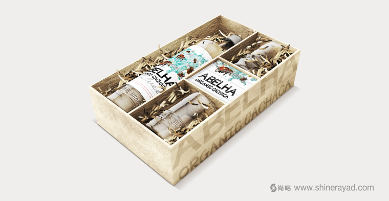 Abelha 有機(jī)甘蔗酒禮盒包裝設(shè)計蜜蜂插畫設(shè)計-上海包裝設(shè)計公司6