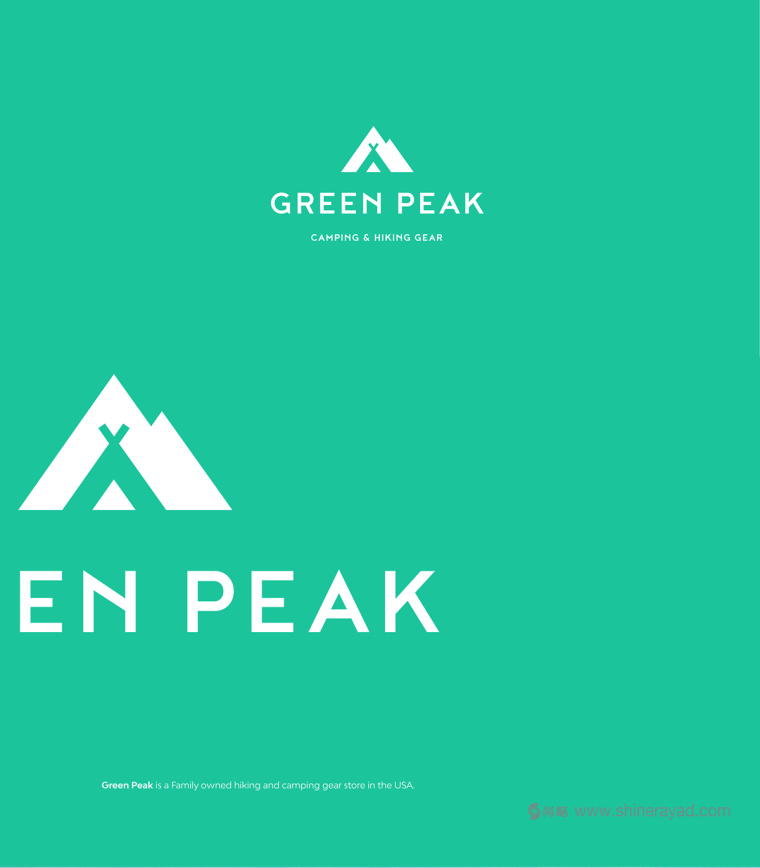 Green Peak 遠(yuǎn)足和野營戶外裝備logo設(shè)計(jì)-上海logo設(shè)計(jì)公司1