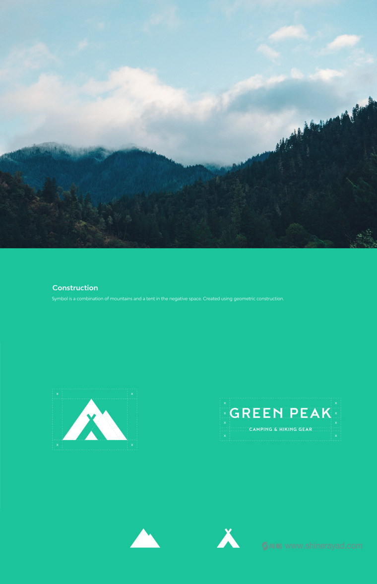 Green Peak 遠(yuǎn)足和野營戶外裝備logo設(shè)計(jì)-上海logo設(shè)計(jì)公司2