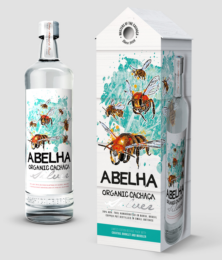 Abelha 有機(jī)甘蔗酒禮盒包裝設(shè)計蜜蜂插畫設(shè)計-上海包裝設(shè)計公司2