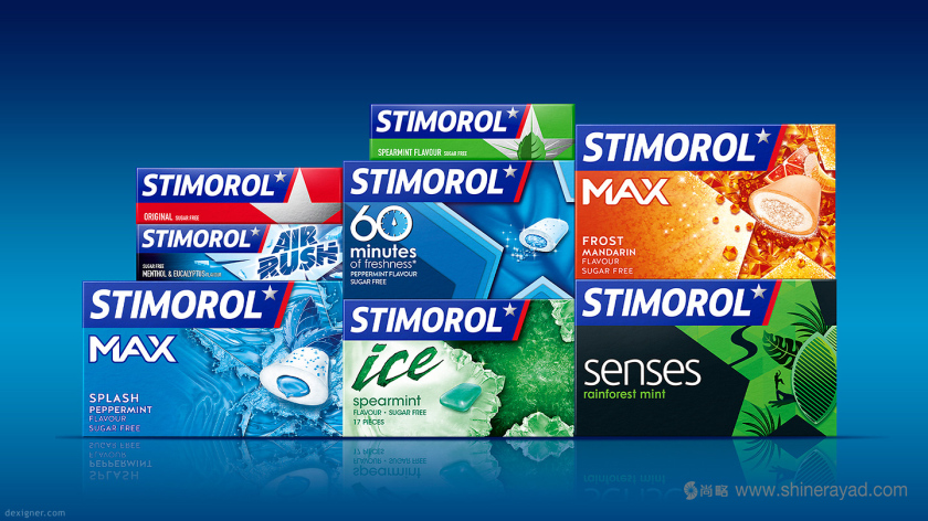 歐洲口香糖品牌Stimorol 五星系列新包裝設(shè)計(jì)-上海包裝設(shè)計(jì)公司1