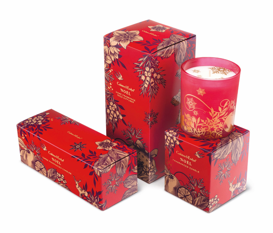 Noel Candle 蠟燭包裝設計植物插畫設計