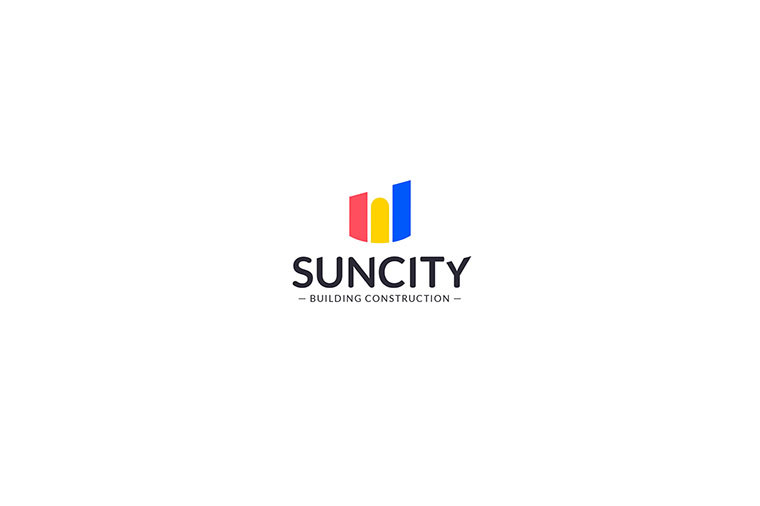 幾何圖形風格SUNCITY 建筑施工公司標志設計-上海標志設計公司 幾何圖形風格SUNCITY 建筑施工公司標志設計-上海標志設計公司