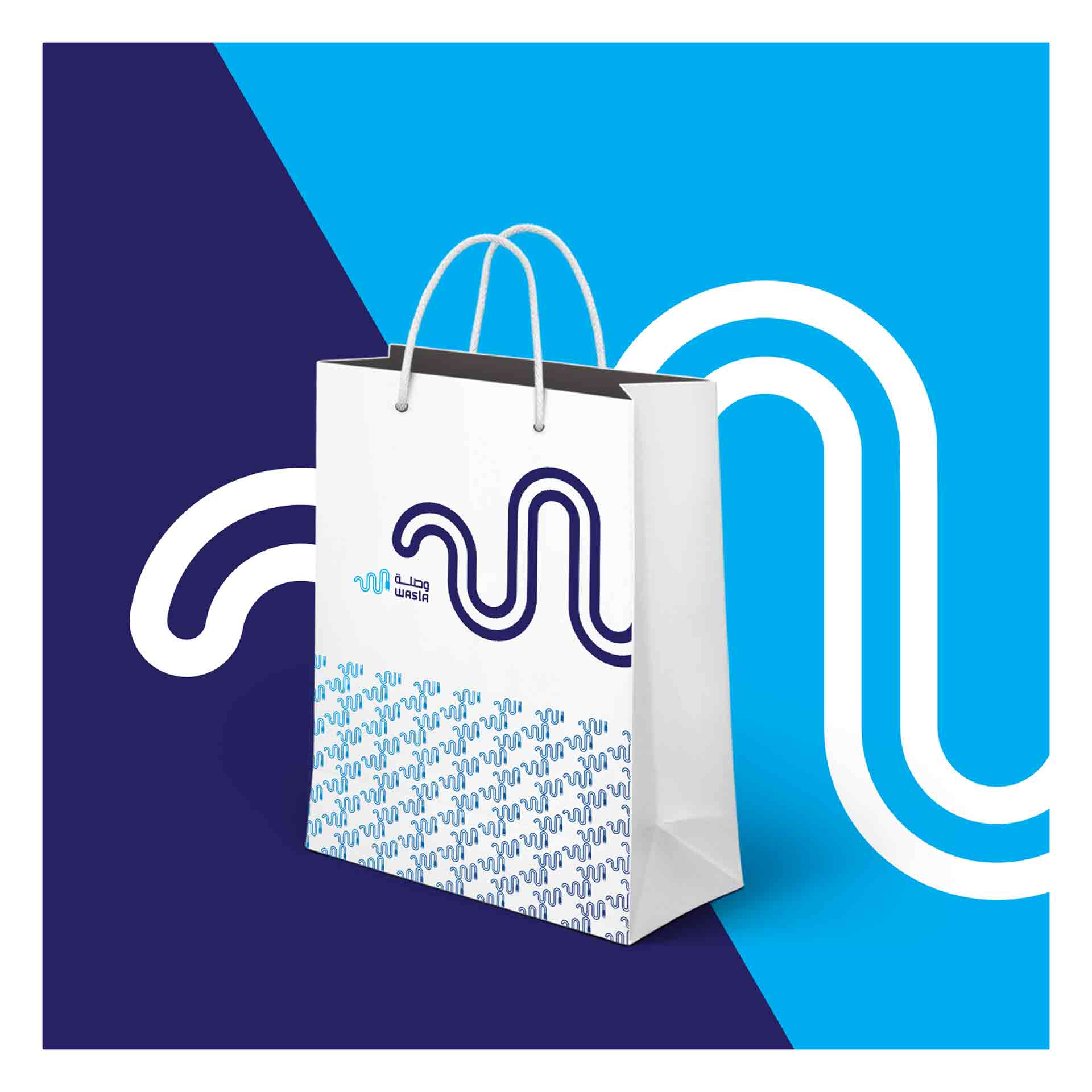 wasla 電子產(chǎn)品商店“W字母IT風格”logo設計品牌VI形象設計