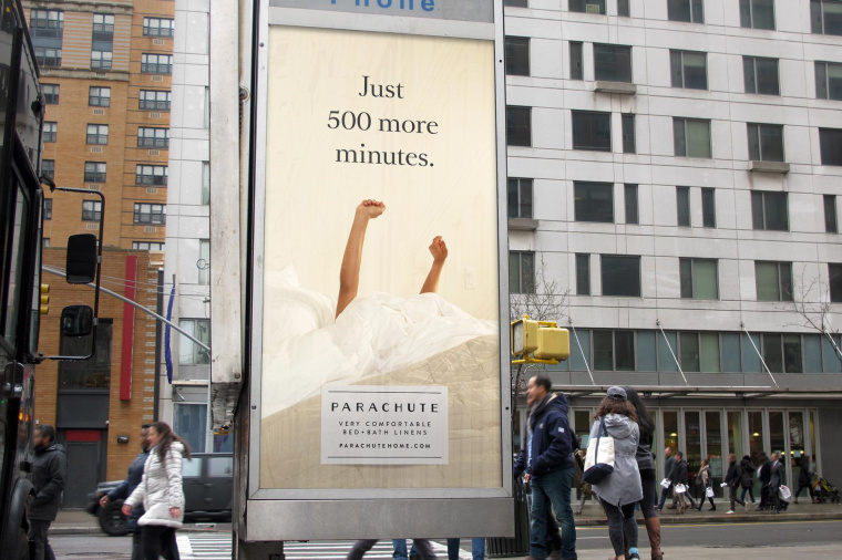 Parachute床單家居服品牌平面創意廣告“使家庭生活回歸慢節奏”篇-再過500分鐘