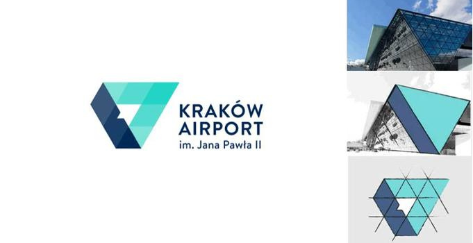 正負(fù)空間logo-Krakow Airport（克拉科夫機(jī)場(chǎng)）logo設(shè)計(jì)