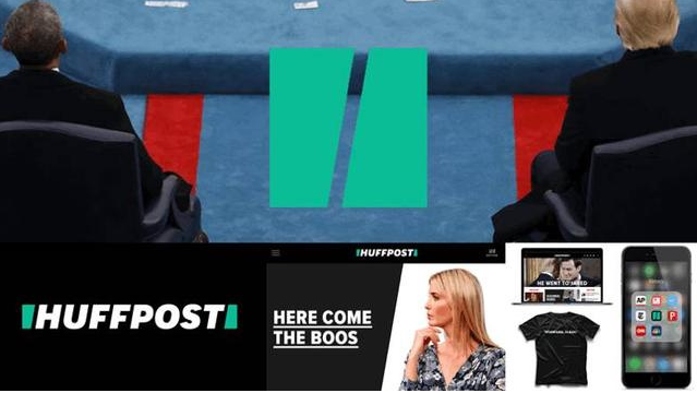 幾何演繹logo-Huffpost（美國(guó)最具影響力新聞網(wǎng)站《赫芬頓郵報(bào) 》）logo設(shè)計(jì)