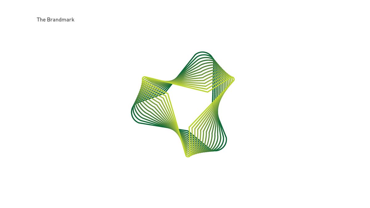 金磚國家新開發(fā)銀行標(biāo)識logo設(shè)計(jì)-可持續(xù)發(fā)展的動感線條logo