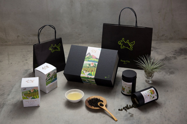 臺灣芳香茶茶葉包裝設計”臺灣自然風光與植物插畫篇“