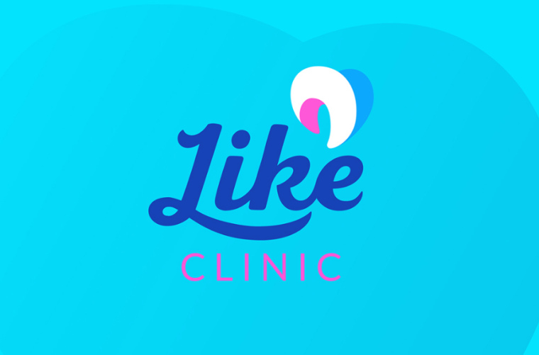 Clinic 愛牙牙醫(yī)診所標(biāo)志設(shè)計(jì)-牙齒和愛心的結(jié)合-上海標(biāo)志設(shè)計(jì)公司