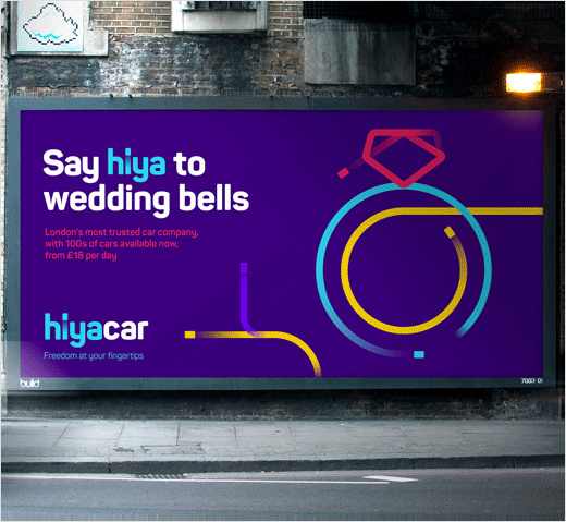 Hiyacar汽車共享平臺品牌形象設計-logo設計VI設計，完美的動態多彩漸變風格