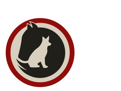 馬獸醫標志設計-馬和貓的圖形