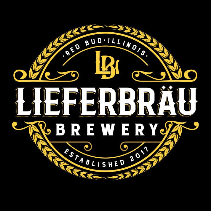 上海標志設計公司-Lieferbr?u啤酒廠標志設計由華麗的排版和裝飾線條組成