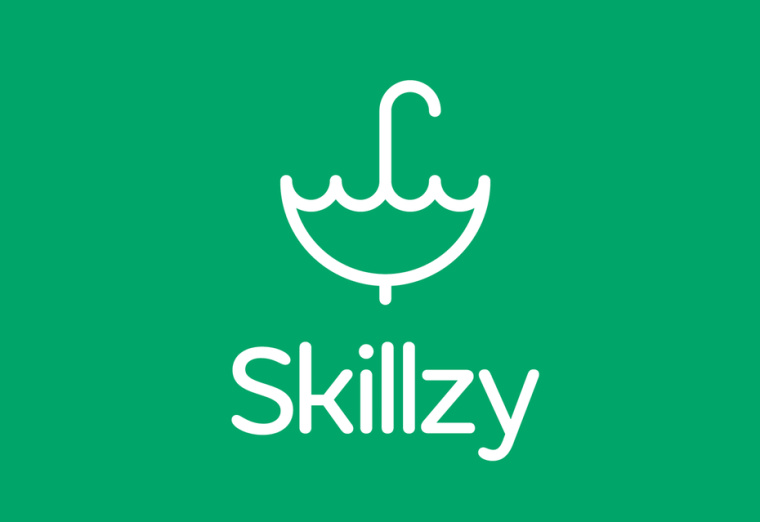上海標志設計公司-Skillzy在線教育平臺倒傘標志設計