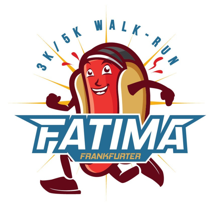上海標志設計公司-Fatima Frankfurter 3k / 5k Walk-Run使用跑步的熱狗吉祥物標志設計