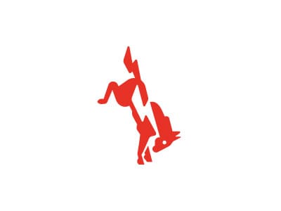 雷電紅馬logo設計