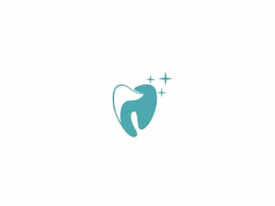 閃閃發光的牙齒logo設計