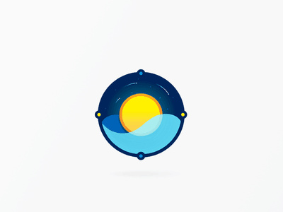 陽光和水的logo設計