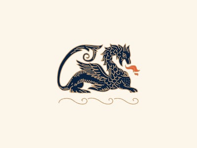 傳統的龍logo設計