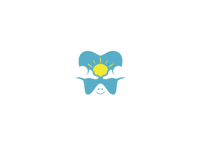 微笑的天空牙科logo設計