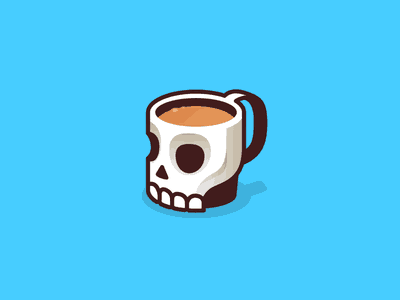骷髏咖啡杯logo設計