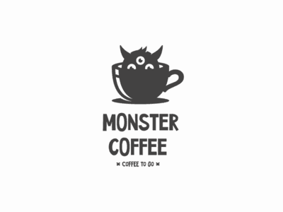 三眼小怪物咖啡logo設計