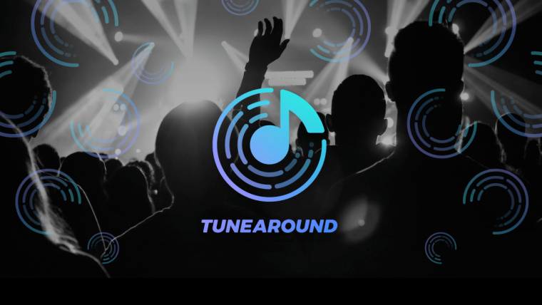 Tunearound 音樂APP品牌logo設計-圓形+聲波+音符 Tunearound 音樂APP品牌logo設計-圓形+聲波+音符