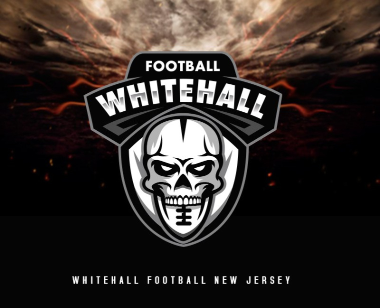 Whitehall 橄欖球聯盟體育標志設計，挑戰視覺的骷髏形象