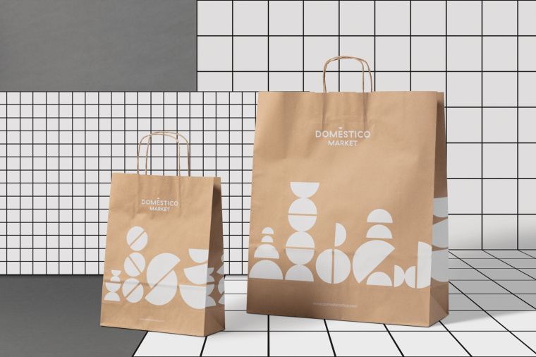 Mucho設計師品牌家居用品在線電商商城logo設計品牌形象VI設計,有趣的半圓圖形元素