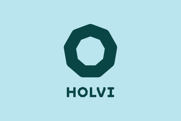 銀行品牌Holvi視覺形象VI設計，被圓角軟化的多邊形創意