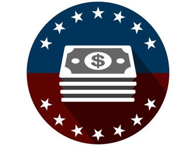 貨幣加星星的美國的貨幣logo設計