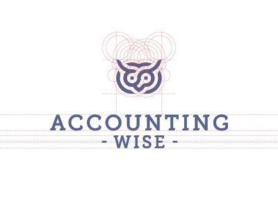 紫色的貓頭鷹加字母的會計logo設(shè)計