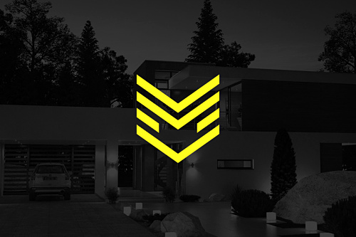 Mhendisler建筑公司幾何線條風格logo設計