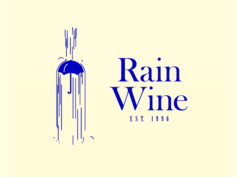 Rain Wine 酒廠logo雨傘創意動畫特效-上海logo設計公司