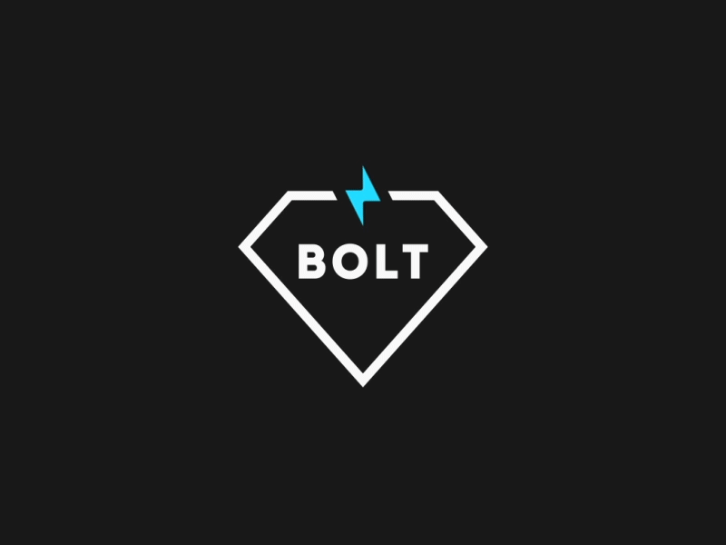BOLT 閃電菱形logo動畫特效GIF-上海logo設計公司