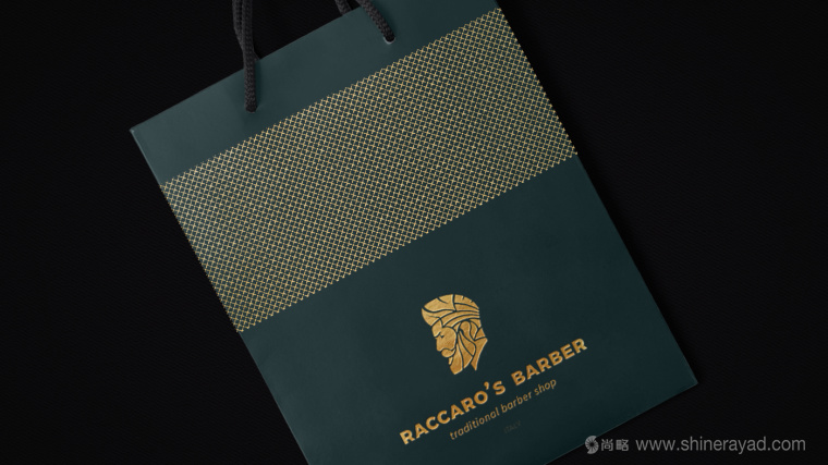 Raccaros-Barber 傳統美發連鎖店理發師人物logo設計-品牌形象VI設計-上海VI設計公司