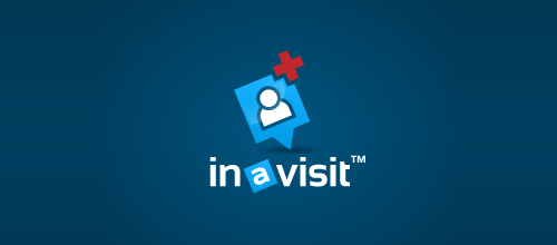 INAVISIT 醫(yī)療地理定位logo設(shè)計(jì)-上海logo設(shè)計(jì)公司