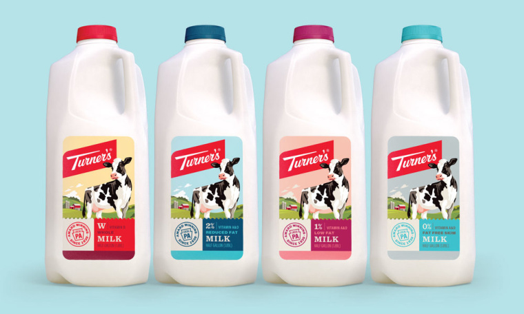 矢量插畫風格的Turner乳業農場牛奶包裝設計-上海包裝設計公司 矢量插畫風格的Turner乳業農場牛奶包裝設計-上海包裝設計公司