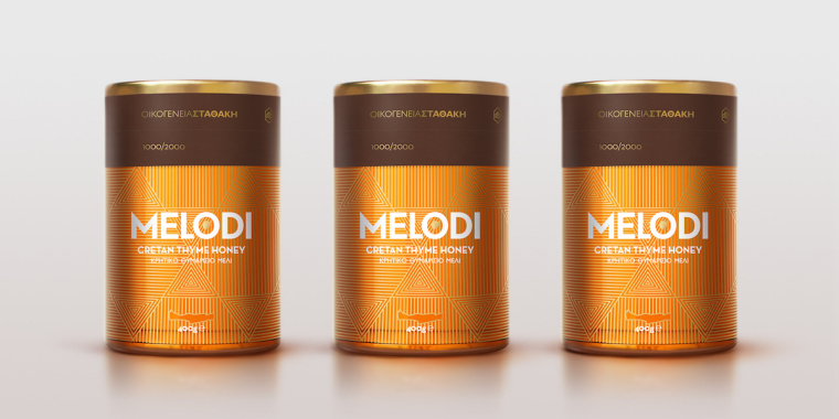 MELODI金屬風格蜂蜜包裝設計-上海包裝設計公司