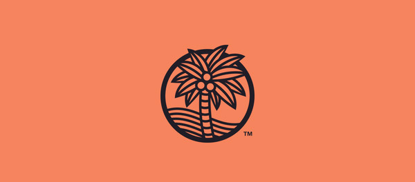 棕櫚樹概念線條圖案logo-上海logo設計公司-上海品牌設計公司