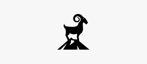 山頂上的山羊標志設計-上海標志設計公司