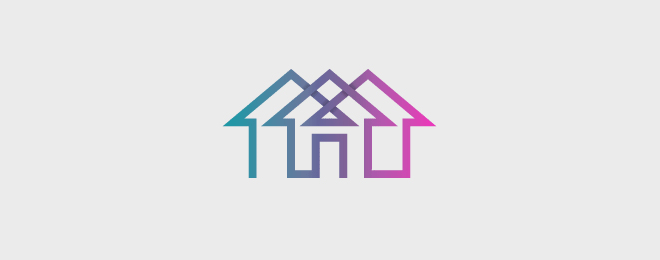 房屋與箭頭-40+最佳創(chuàng)意房屋logo設(shè)計-上海logo設(shè)計公司