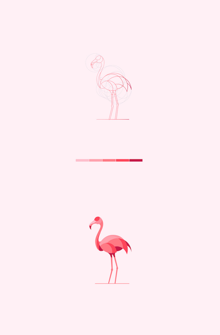上海logo設計公司分享：基于幾何圓形創作設計的美麗動物標識logo